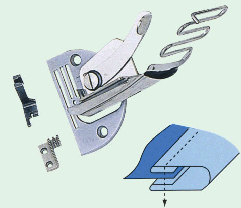 Half Inch Loop Folder Presser Foot F515 for Industrial Machines It